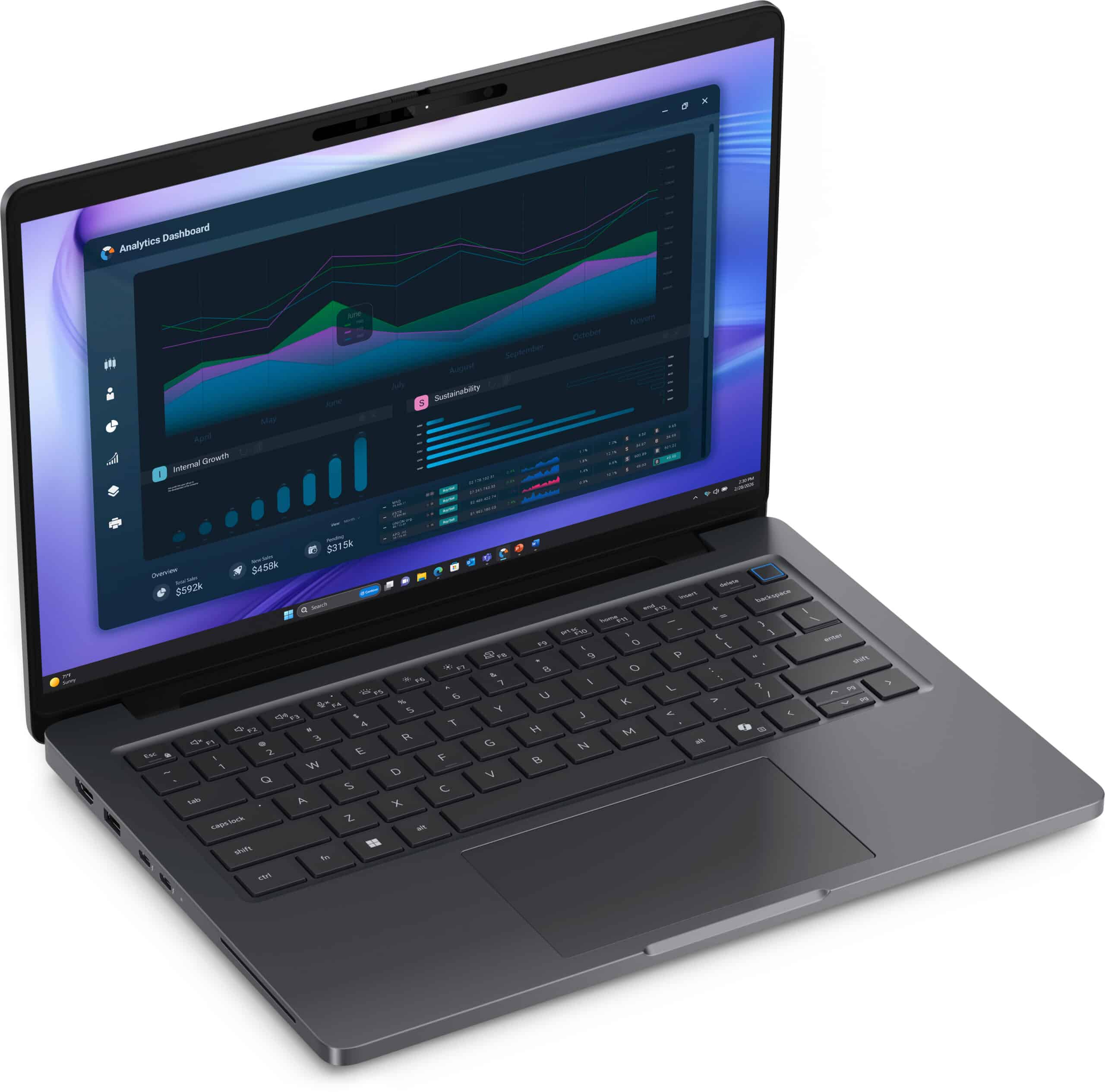 DELL Pro Precision 5 14 PW514261 Copilot+ PC Intel Core Ultra 7 366H Mobiel werkstation 35,6 cm (14") WUXGA 32 GB LPDDR5x-SDRAM 1 TB SSD NVIDIA RTX PRO 500 Blackwell Wi-Fi 7 (802.11be) Windows 11 Pro Zwart US International - Afbeelding 2