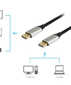 Equip 119261 DisplayPort 1.4 Premium kabel, 1,0 m, 8K/60Hz - Afbeelding 3