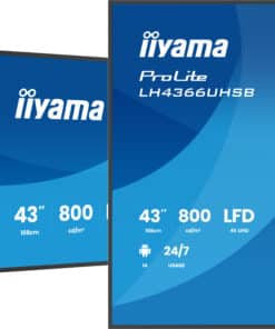 iiyama LH4366UHSB-B1AG beeldkrant Digitale signage flatscreen 109,2 cm (43") LCD Wifi 800 cd/m² 4K Ultra HD Zwart Type processor Android 24/7 Monitor - Afbeelding 4