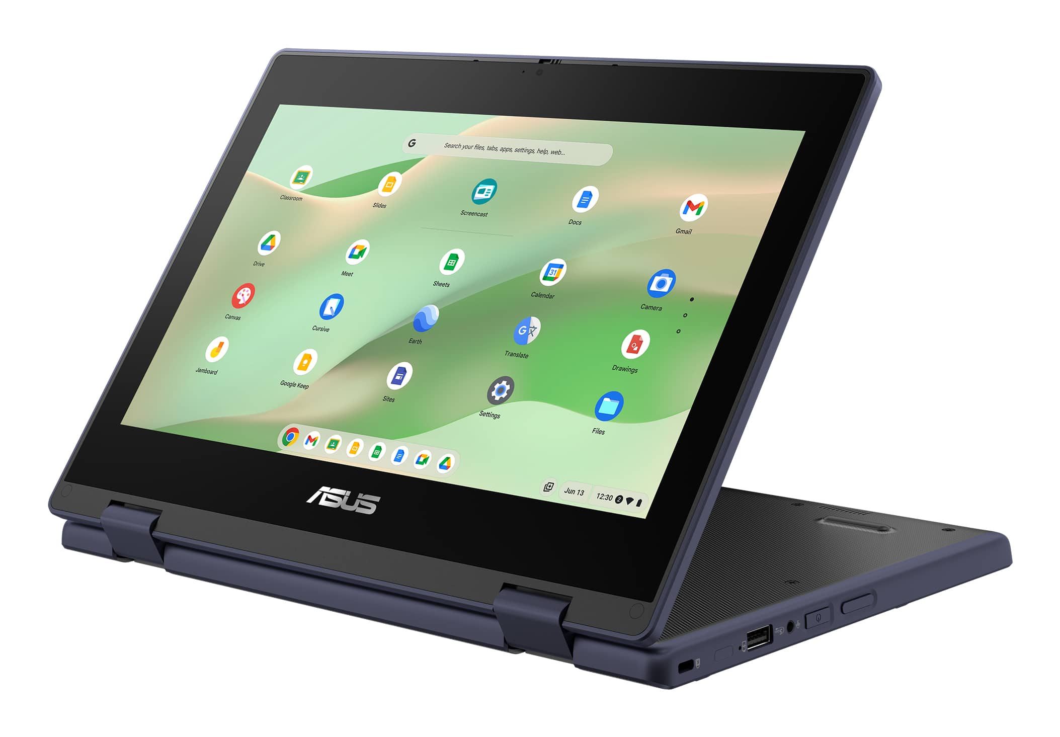 ASUS Chromebook CZ11 Flip CZ1104FM4A-NS0199 MediaTek Kompanio 540 29,5 cm (11.6") Touchscreen HD 4 GB LPDDR4x-SDRAM 64 GB eMMC Wi-Fi 7 (802.11be) ChromeOS Grijs AZERTY Belgisch - Afbeelding 3