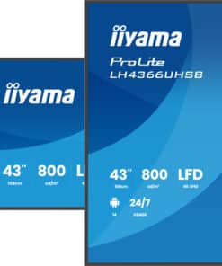 iiyama LH4366UHSB-B1AG beeldkrant Digitale signage flatscreen 109,2 cm (43") LCD Wifi 800 cd/m² 4K Ultra HD Zwart Type processor Android 24/7 Monitor - Afbeelding 5