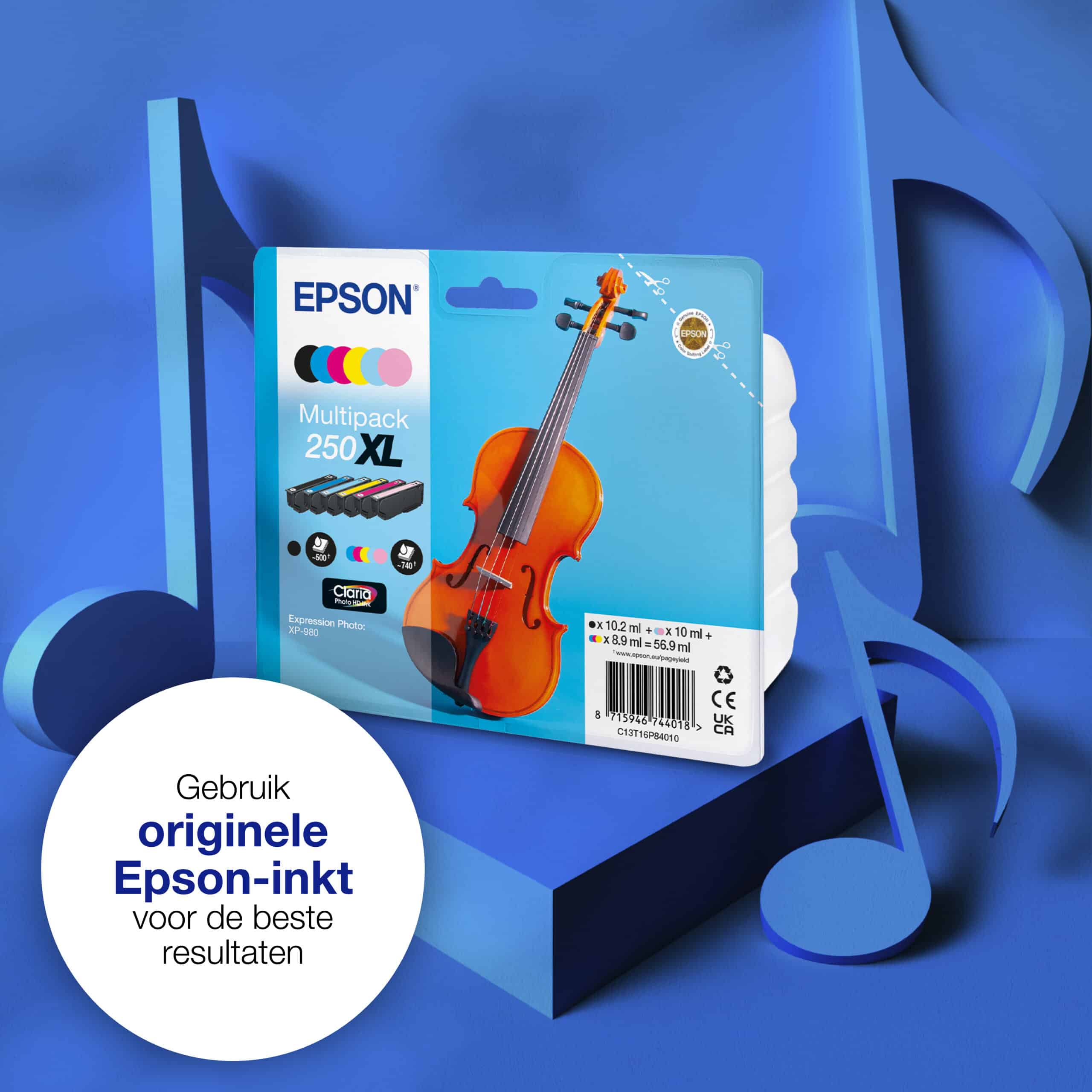 Epson Multipack, 6-kleuren 250XL Viool Claria EasyMail Photo HD-inkt - Afbeelding 3