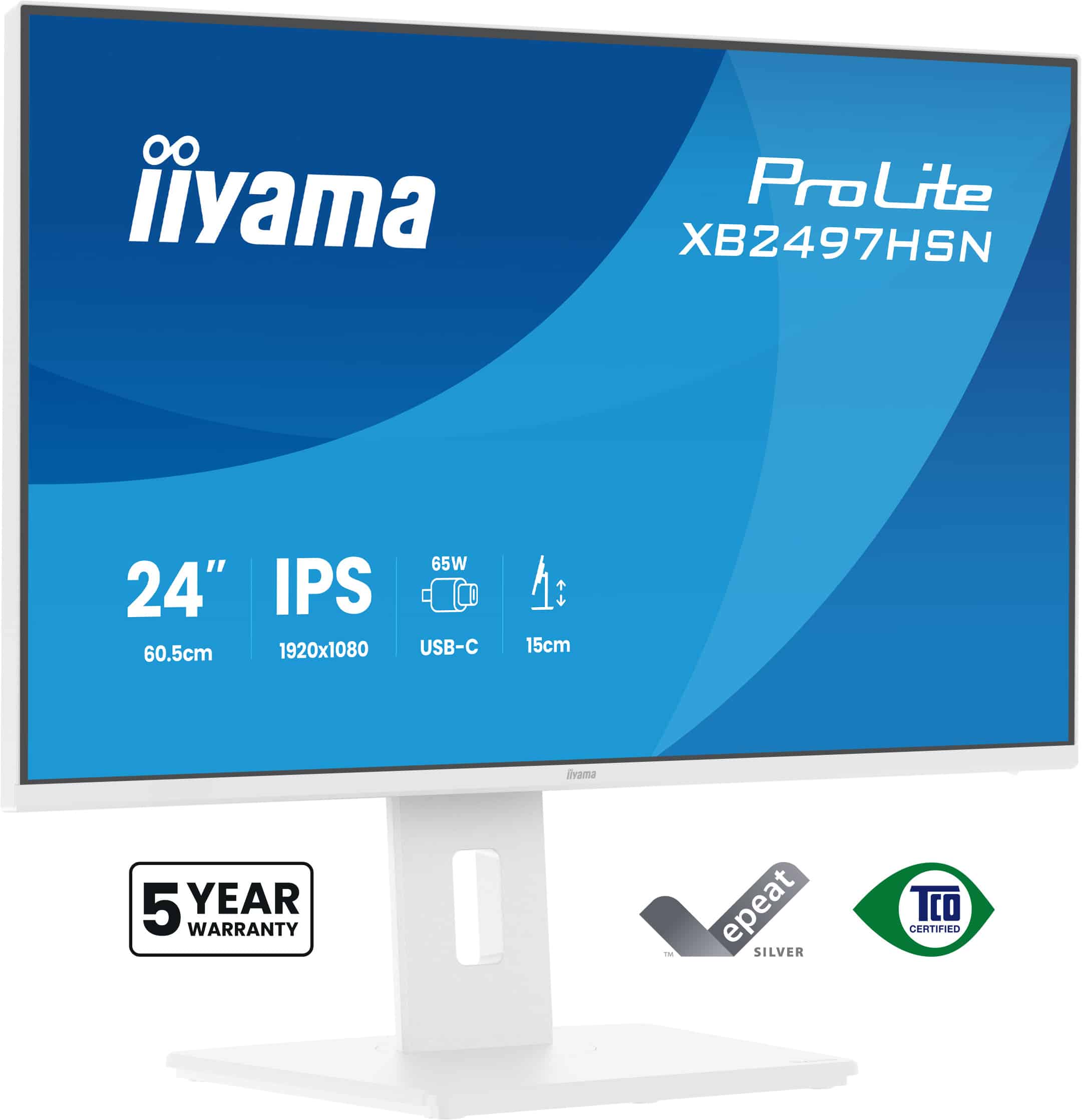 iiyama ProLite XB2497HSN-W1 computer monitor 60,5 cm (23.8") 1920 x 1080 Pixels Full HD LED Wit - Afbeelding 3