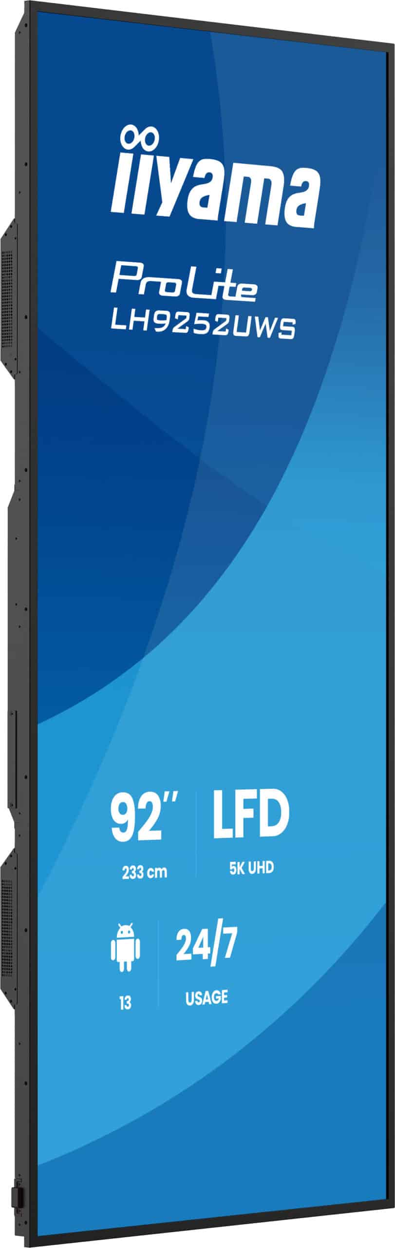 iiyama LH9252UWS-B1AG beeldkrant Kiosk-ontwerp 2,34 m (92") LCD Wifi 500 cd/m² UltraWide 5K HD Zwart Type processor Android 24/7 - Afbeelding 4
