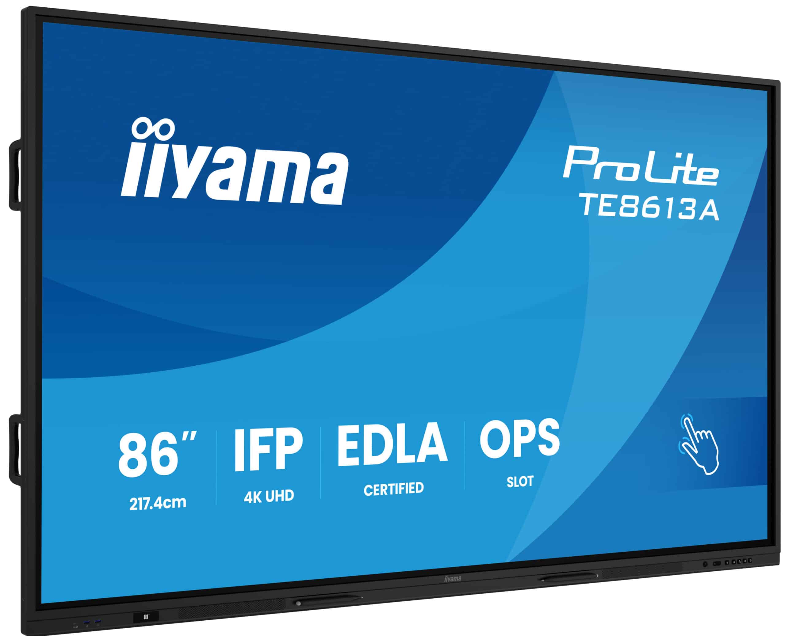 iiyama TE8613A-B3AG beeldkrant Interactief flatscreen 2,17 m (85.6") LCD Wifi 500 cd/m² 4K Ultra HD Zwart Touchscreen Type processor Android 24/7 Monitor - Afbeelding 2