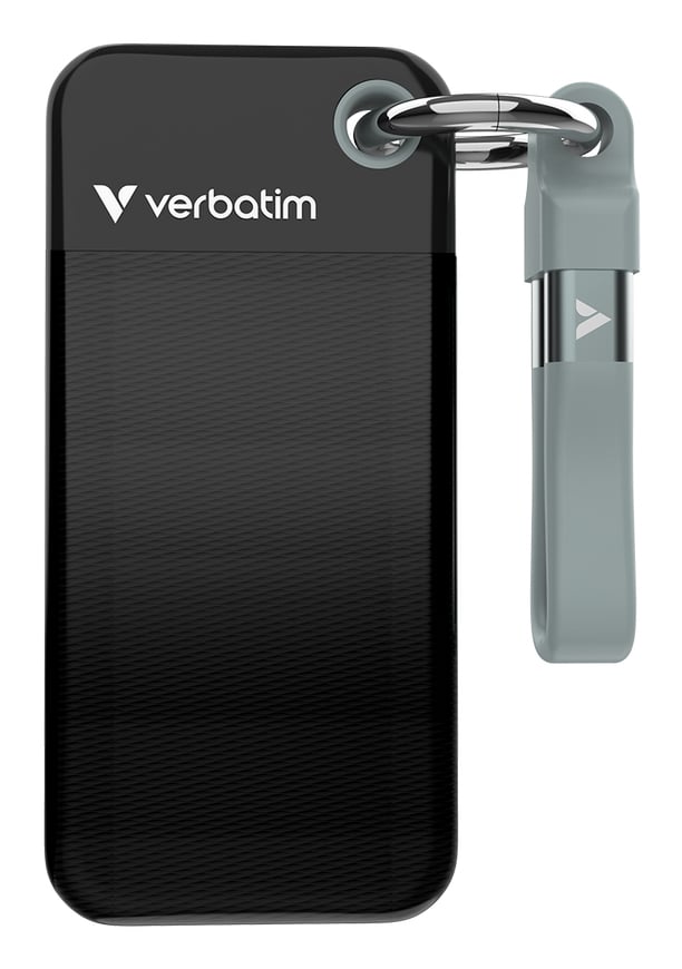 Verbatim Pocket SSD 256 GB USB Type-C 3.2 Gen 2 (3.1 Gen 2) Zwart, Grijs