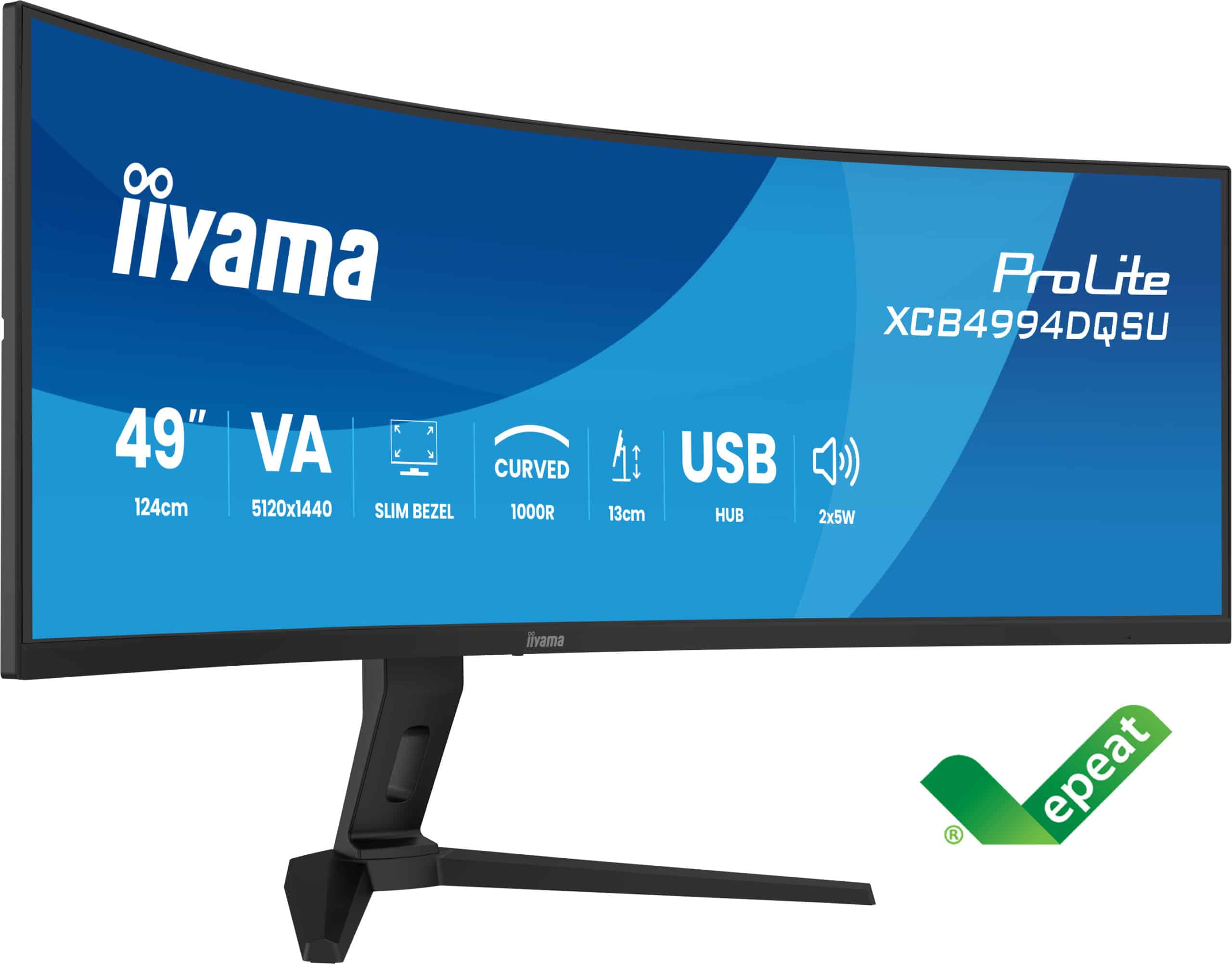 iiyama ProLite XCB4994DQSU-B1 computer monitor 124,5 cm (49") 5120 x 1440 Pixels Dual QHD LCD Zwart - Afbeelding 3