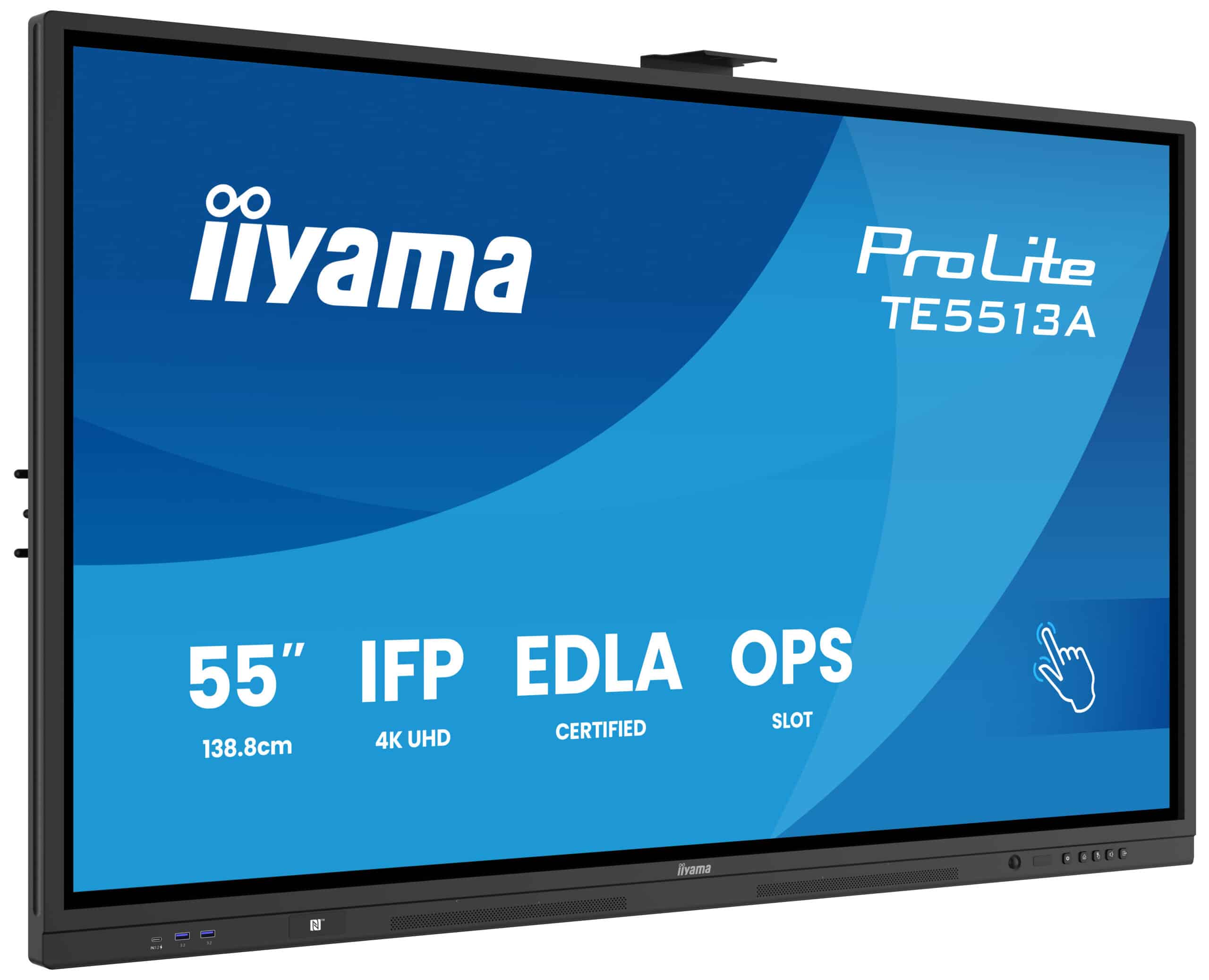 iiyama TE5513A-B3AG beeldkrant Interactief flatscreen 138,7 cm (54.6") LCD Wifi 500 cd/m² 4K Ultra HD Zwart Touchscreen Type processor Android 24/7 Monitor - Afbeelding 5
