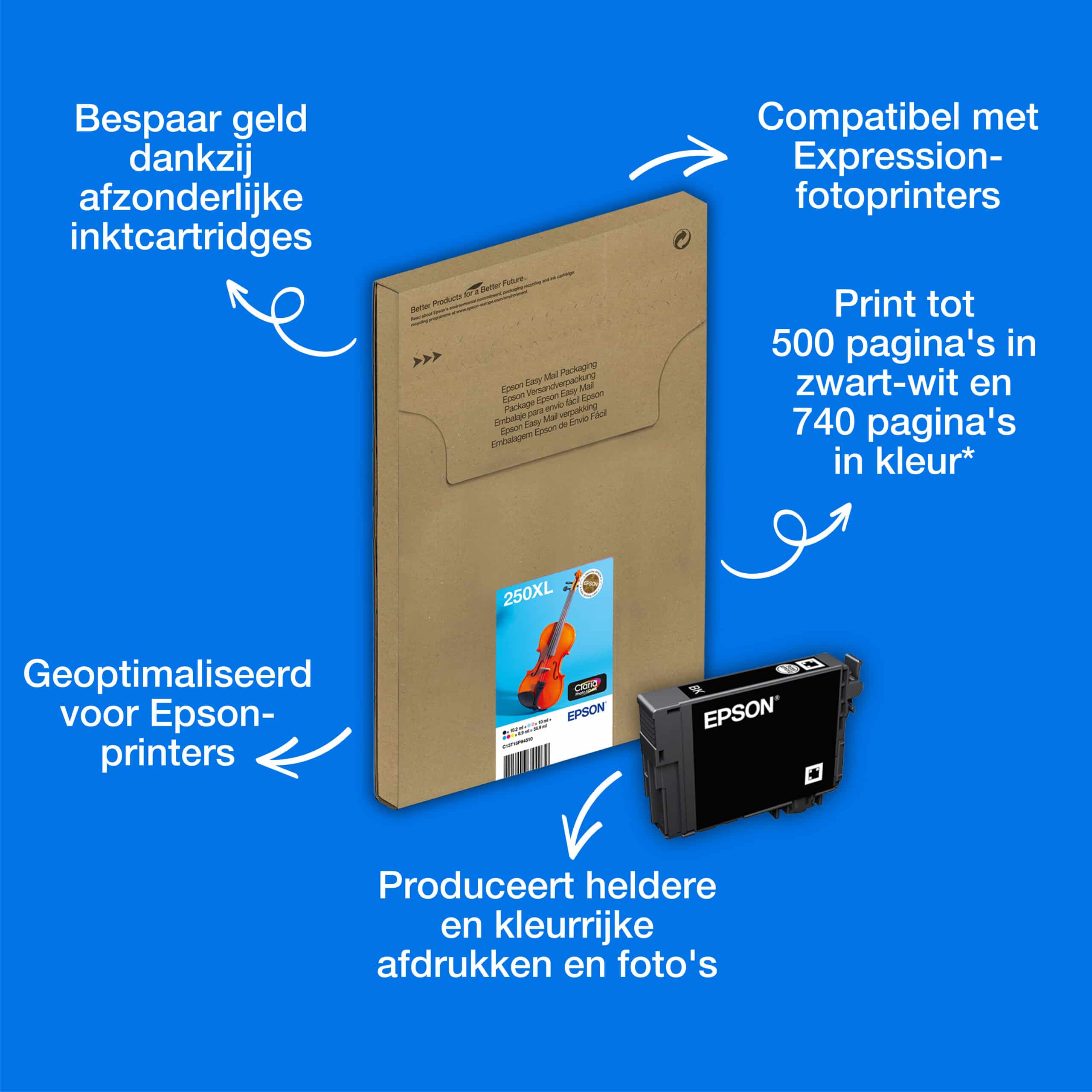Epson Multipack, 6-kleuren 250XL Viool Claria EasyMail Photo HD-inkt - Afbeelding 6