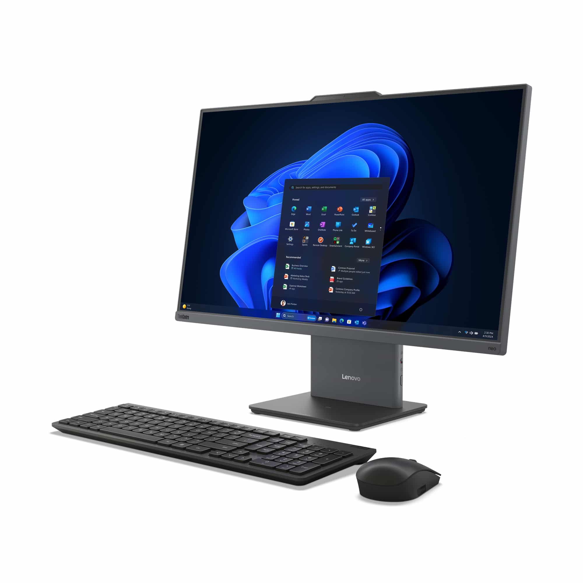 Lenovo ThinkCentre neo 50a 27 Gen 6 LNL Intel Core Ultra 5 226V 68,6 cm (27") 1920 x 1080 Pixels Alles-in-één-pc 16 GB LPDDR5x-SDRAM 512 GB SSD Windows 11 Pro Wi-Fi 6 (802.11ax) Grijs - Afbeelding 4