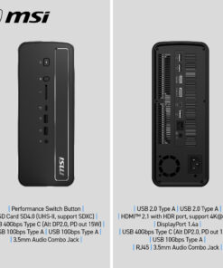 MSI Pro MAX EDGE AI+ 11M-005EU RAIM+ 395 Copilot+ PC AMD Ryzen AI Max+ 128 GB LPDDR5x-SDRAM 2 TB SSD Windows 11 Pro Workstation Zwart - Afbeelding 3