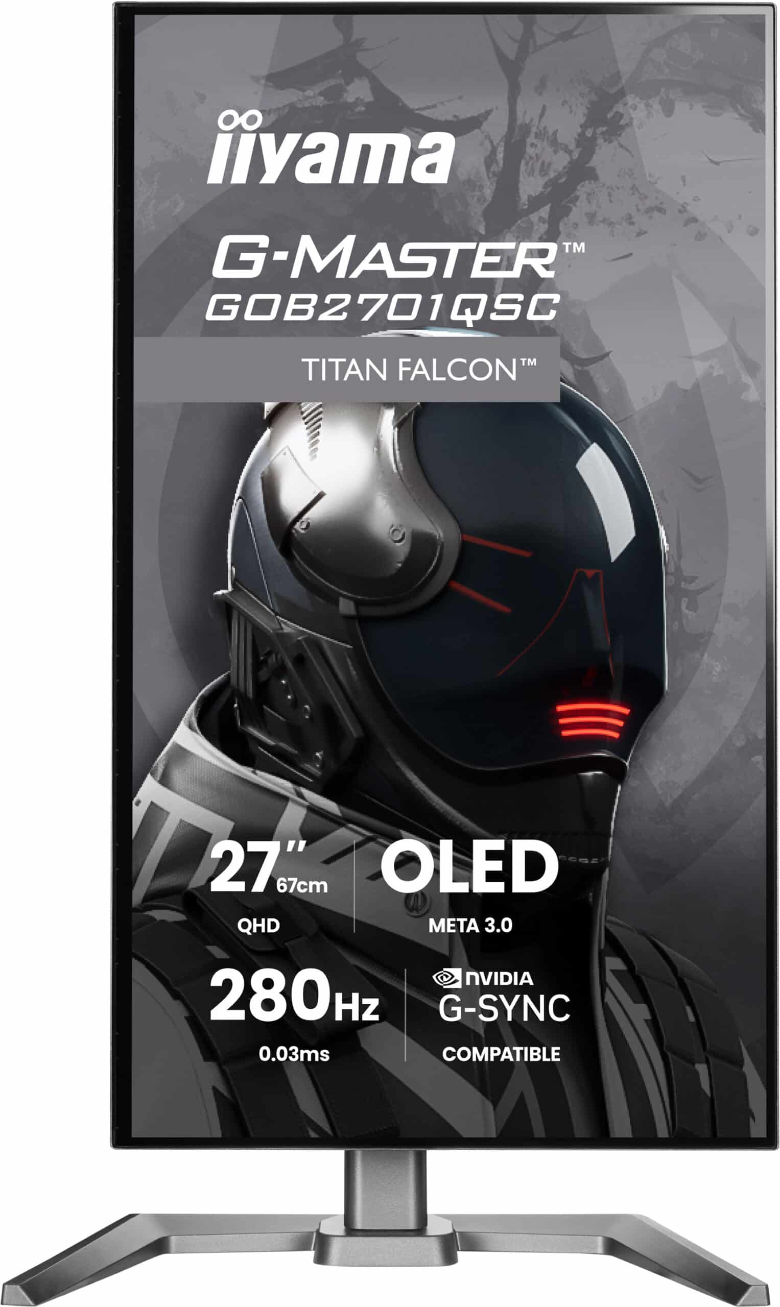 iiyama G-MASTER GOB2701QSC-B1 computer monitor 68,6 cm (27") 2560 x 1440 Pixels 2K Ultra HD OLED Zwart - Afbeelding 2
