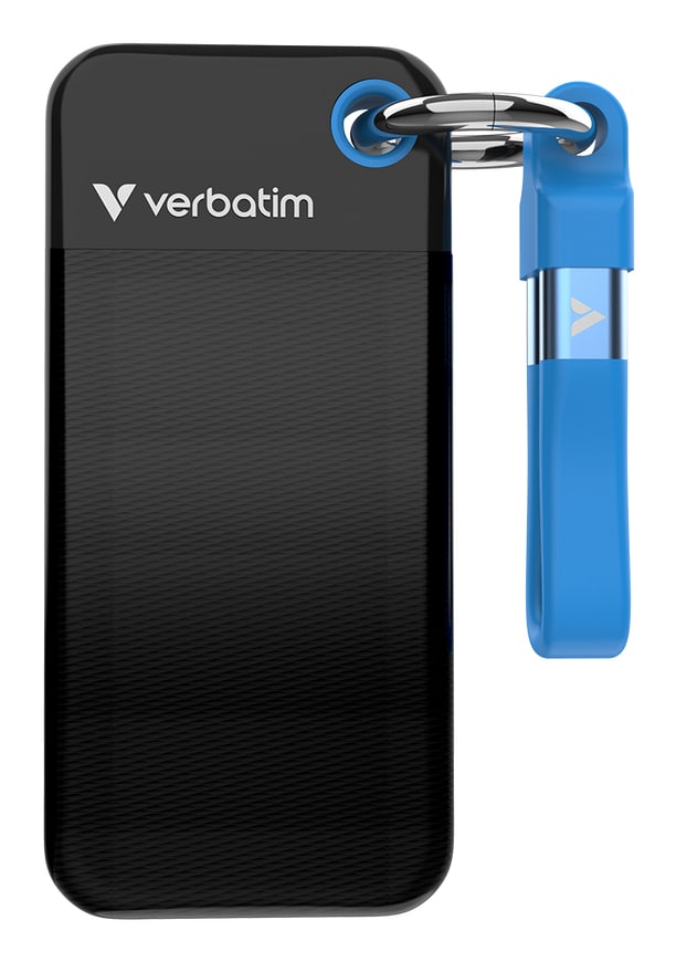 Verbatim Pocket SSD 512 GB USB Type-C 3.2 Gen 2 (3.1 Gen 2) Zwart, Blauw