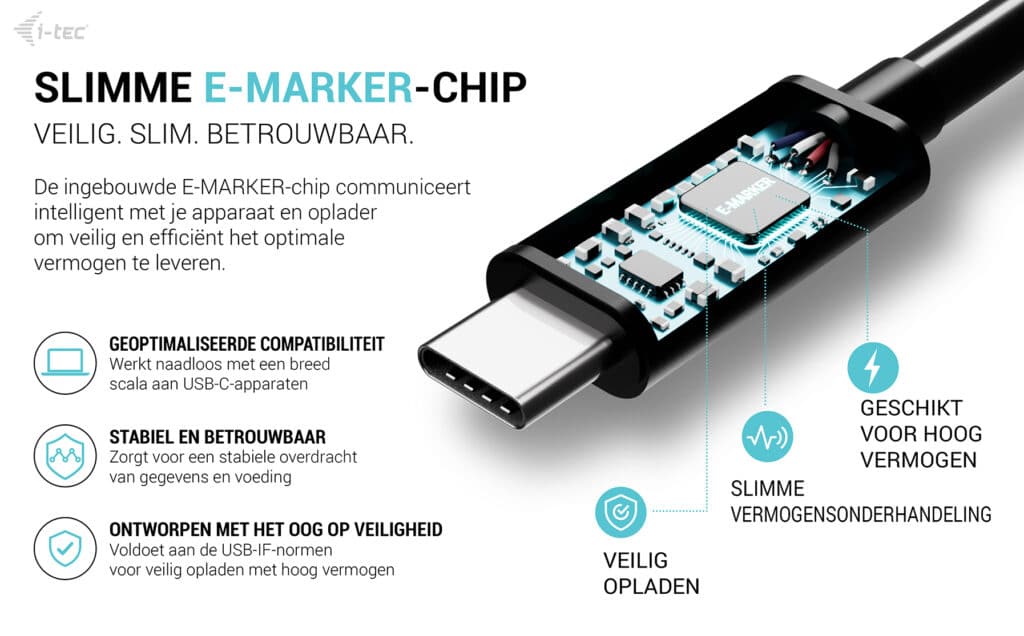 i-tec USB-C Charging Cable 1.8m - Afbeelding 4