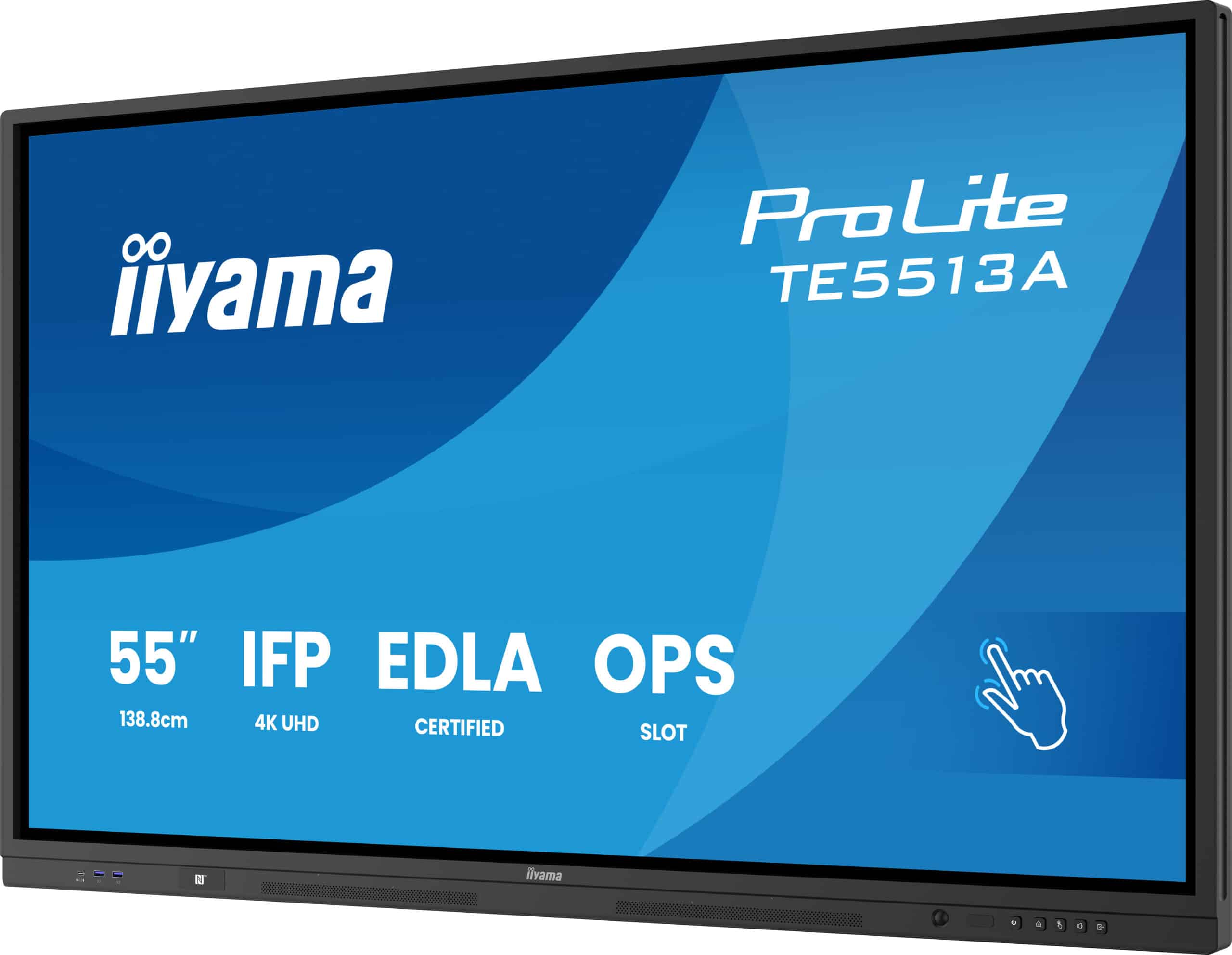 iiyama TE5513A-B3AG beeldkrant Interactief flatscreen 138,7 cm (54.6") LCD Wifi 500 cd/m² 4K Ultra HD Zwart Touchscreen Type processor Android 24/7 Monitor - Afbeelding 6