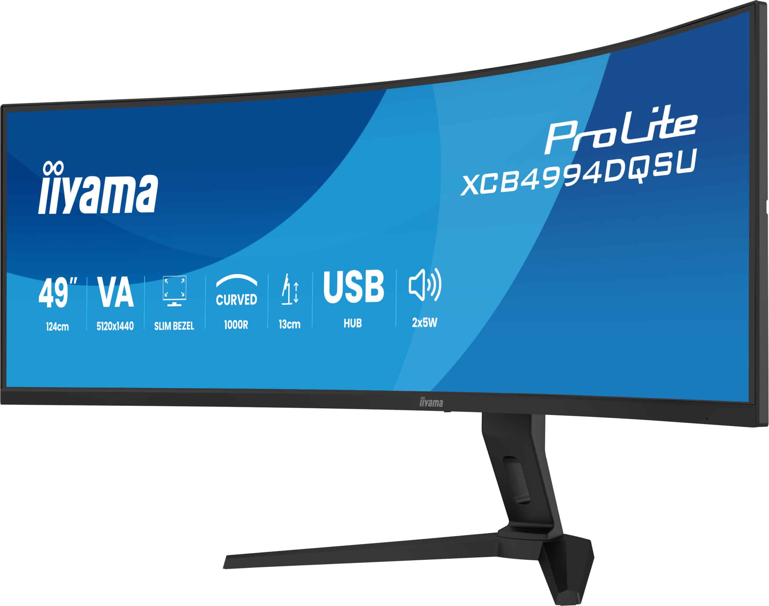 iiyama ProLite XCB4994DQSU-B1 computer monitor 124,5 cm (49") 5120 x 1440 Pixels Dual QHD LCD Zwart - Afbeelding 4