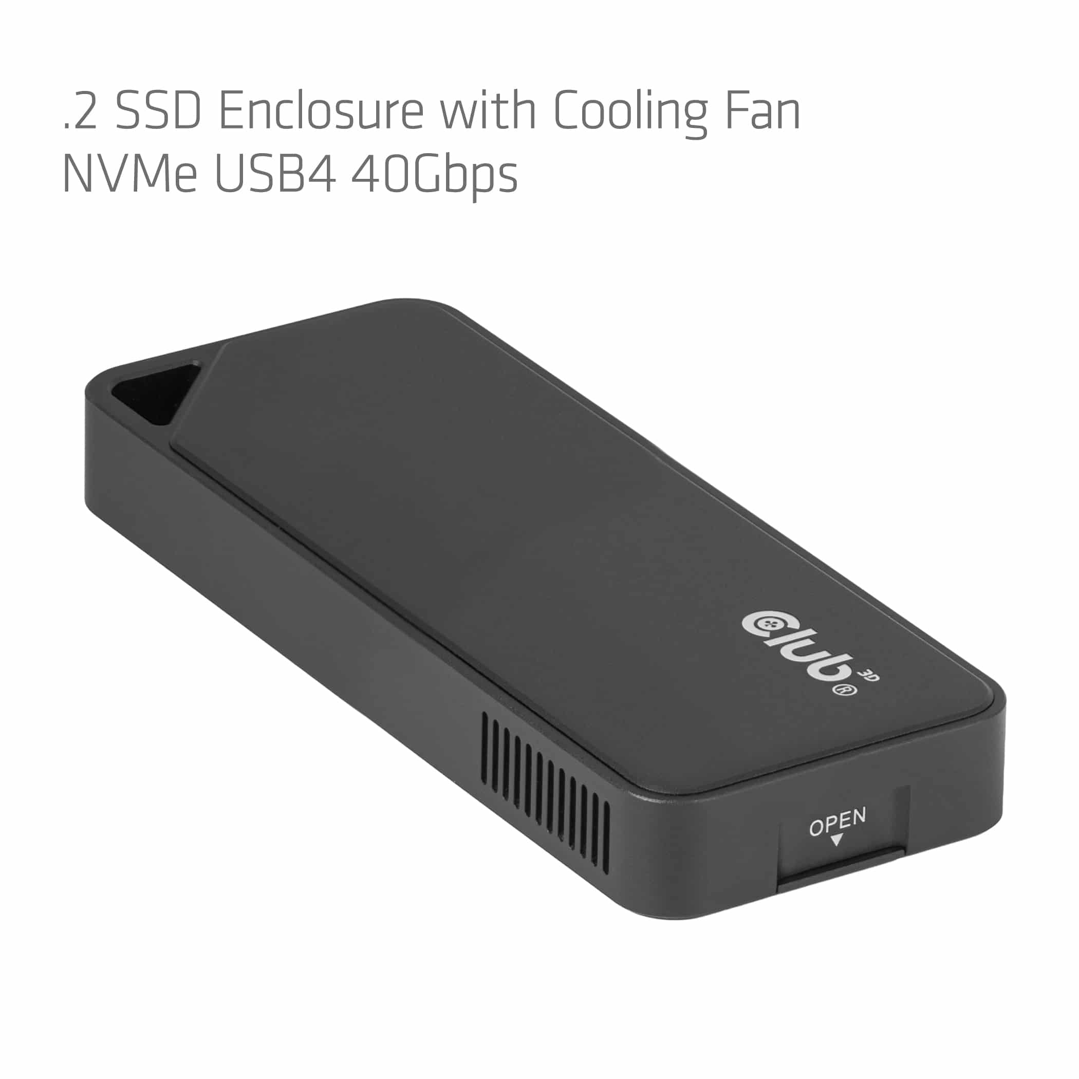 CLUB3D M.2 SSD-behuizing met koelventilator, NVMe, USB4 - Afbeelding 2