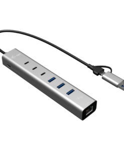i-tec USB-C/USB-A Metal HUB 6 port (3x USB-C, 3x USB-A), LAN, Power Delivery 85W - Afbeelding 8