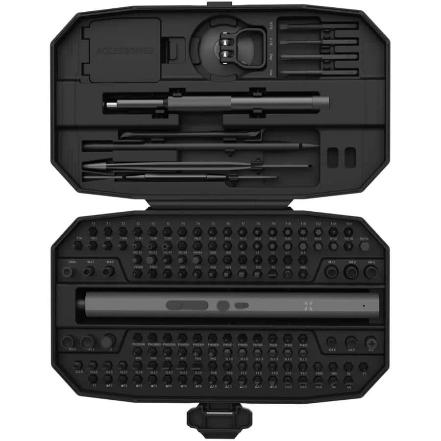 XENON SMART X6833 Precision Cordless Screwdriver Set (153 pieces) USB Type-C, Rechargable, Black - Afbeelding 2
