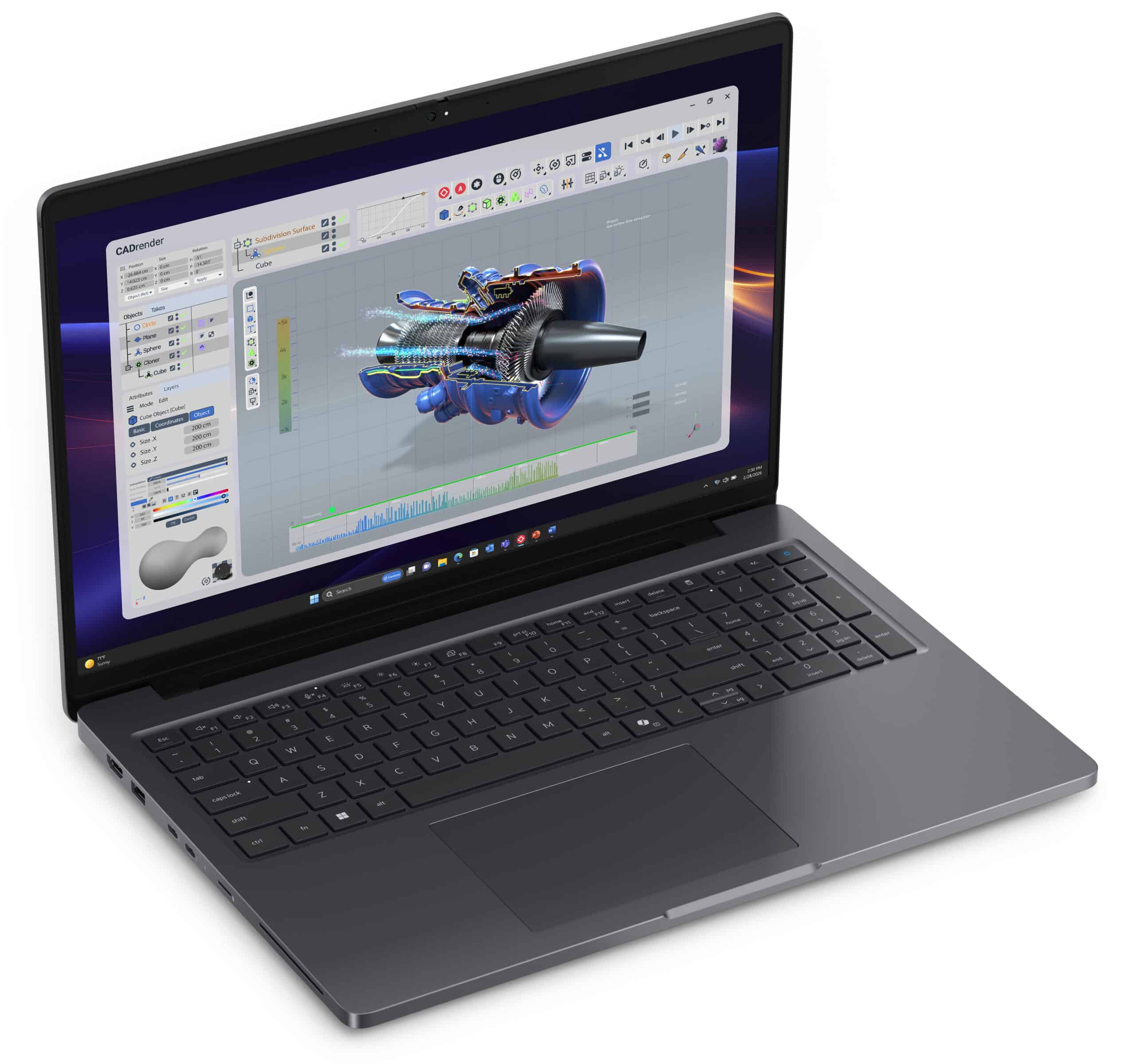 DELL Pro Precision 5 16 PW516261 Copilot+ PC Intel Core Ultra 7 366H Laptop 40,6 cm (16") Full HD+ 32 GB LPDDR5x-SDRAM 1 TB SSD NVIDIA RTX PRO 500 Blackwell Wi-Fi 7 (802.11be) Windows 11 Pro Zwart Engels - Afbeelding 2