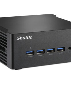 Shuttle Nano PC NA10H7, AMD Ryzen 7-8845HS APU, Radeon780M, 2xHDMI, 2xUSB-C 4.0(DP), 2x2.5Gbit LAN, incl. VESA, 24/7 permanent gebruik Barebone