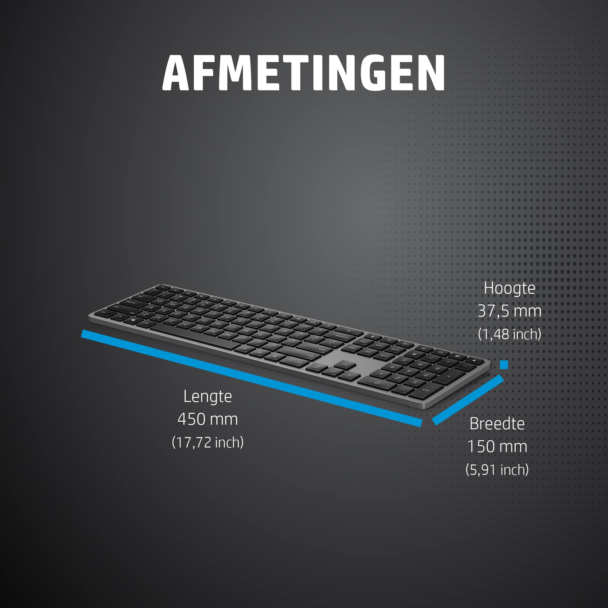 HP 975 dual-mode draadloos toetsenbord - Afbeelding 3