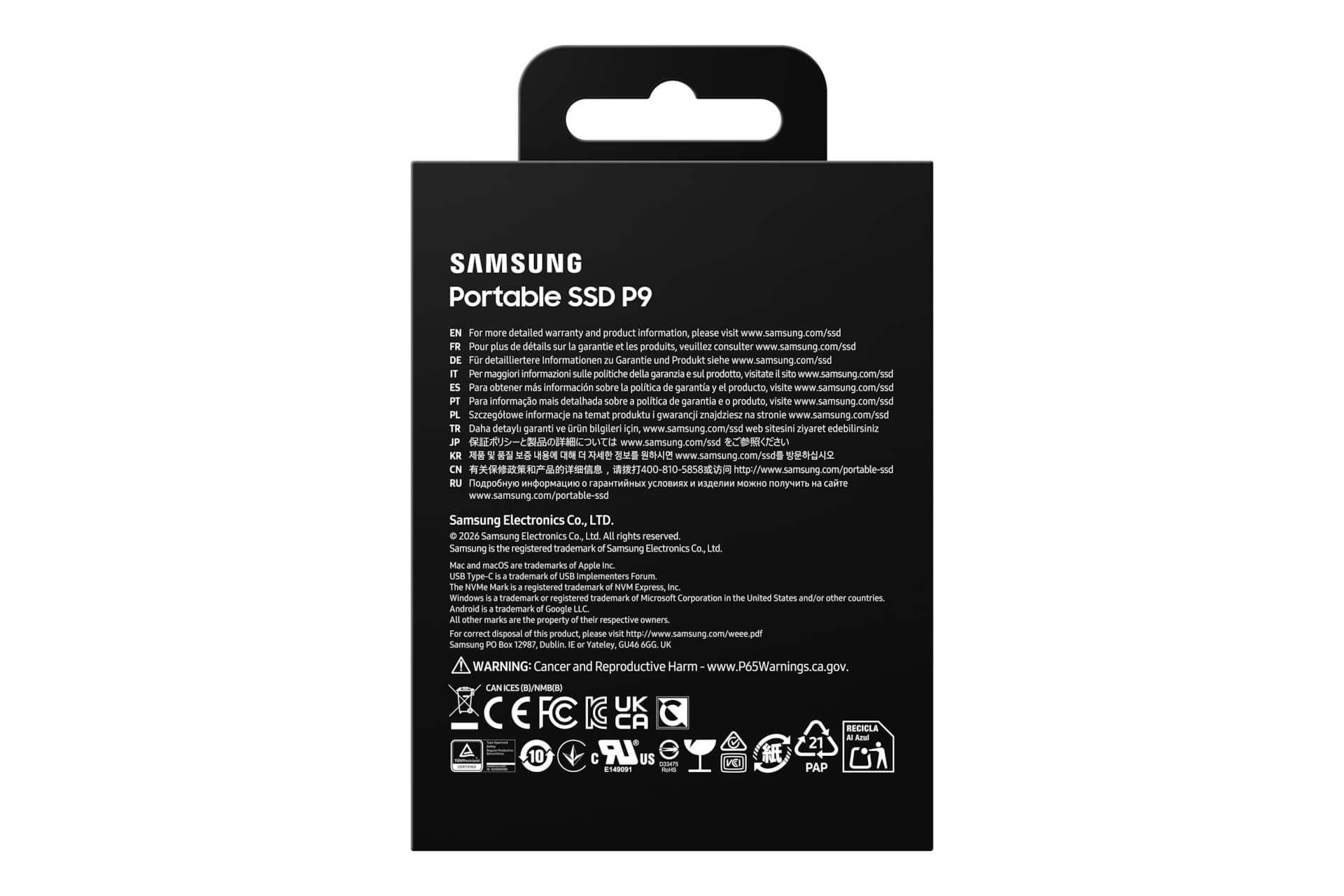 Samsung Portable SSD P9 USB 4.0 Gen 3x2 2TB - Afbeelding 8