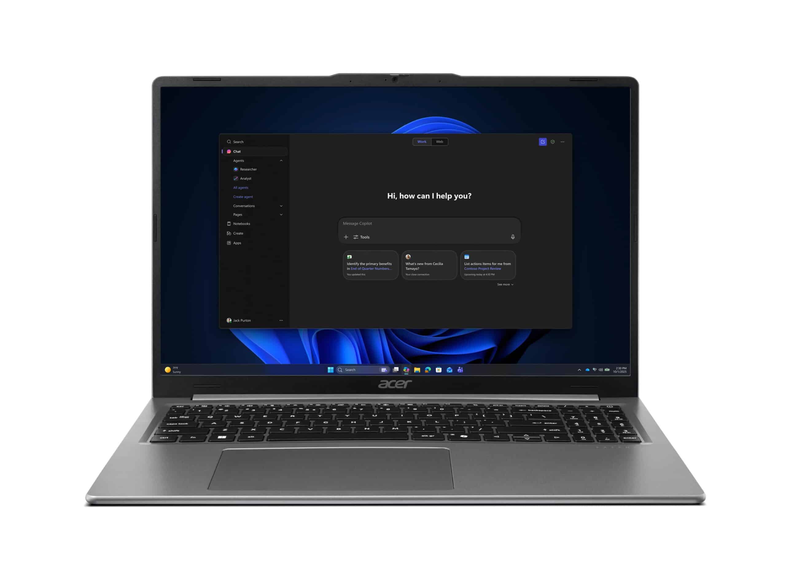 Acer Extensa 16 EXO16-71-593J Intel Core Ultra 5 125H Laptop 40,6 cm (16") WUXGA 16 GB LPDDR5-SDRAM 512 GB SSD Wi-Fi 6 (802.11ax) Windows 11 Pro Grijs AZERTY
