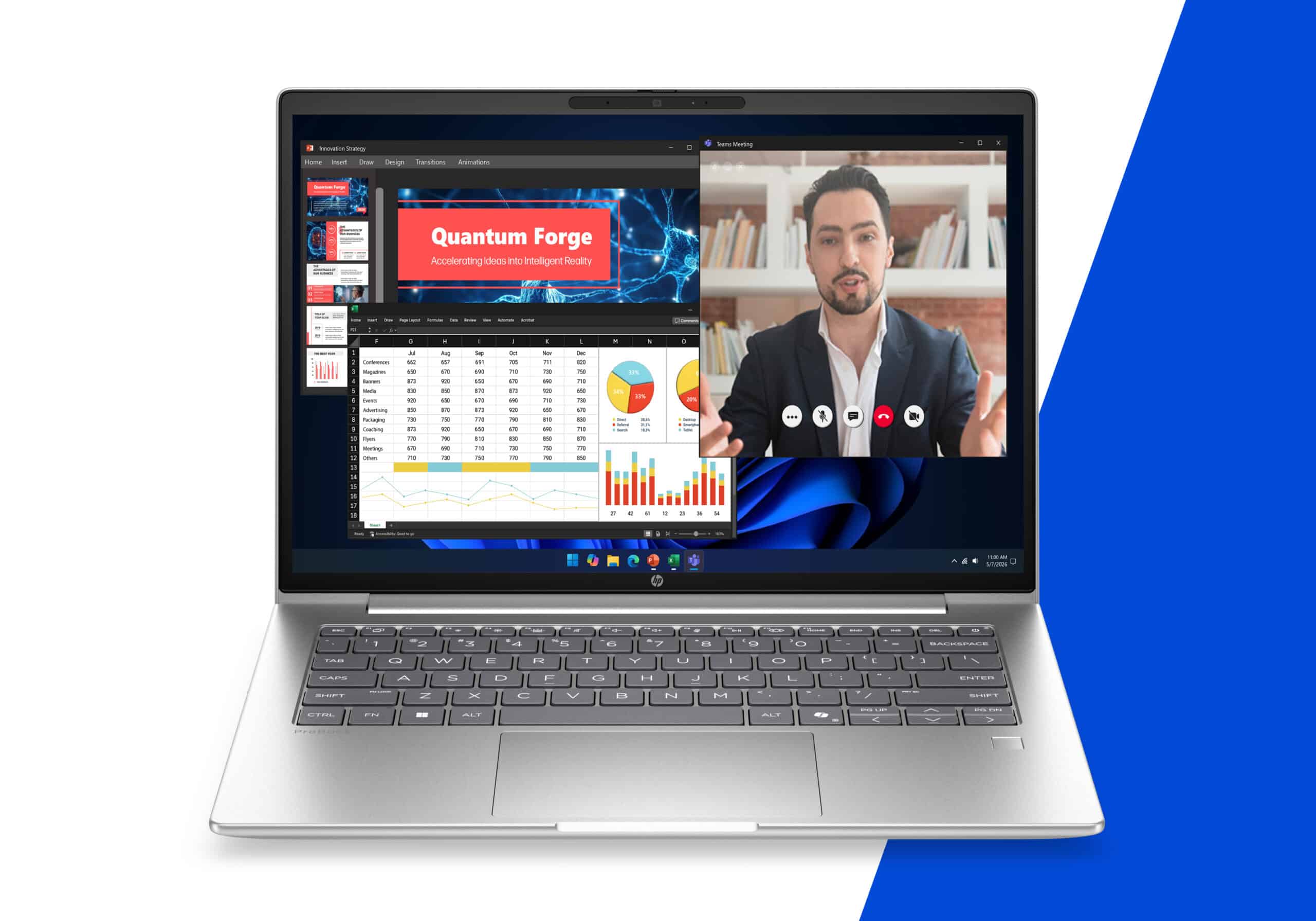 HP ProBook 4 G2i 14 AI PC Intel Core 7 350 Laptop 35,6 cm (14") WUXGA 16 GB DDR5-SDRAM 512 GB SSD Wi-Fi 6E (802.11ax) Windows 11 Pro Zilver AZERTY - Afbeelding 7