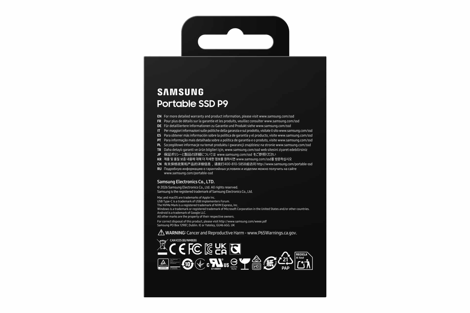Samsung Portable SSD P9 USB 4.0 Gen 3x2 1TB - Afbeelding 8