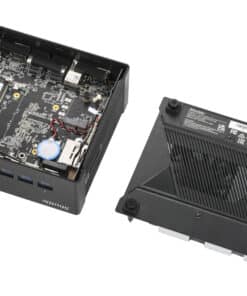 Shuttle Nano PC NA10H7, AMD Ryzen 7-8845HS APU, Radeon780M, 2xHDMI, 2xUSB-C 4.0(DP), 2x2.5Gbit LAN, incl. VESA, 24/7 permanent gebruik Barebone - Afbeelding 3