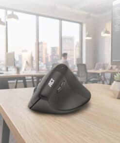 ACT Ergonomische draadloze muis 1600 DPI met verticale grip, gemaakt van gerecyclede materialen - Afbeelding 4