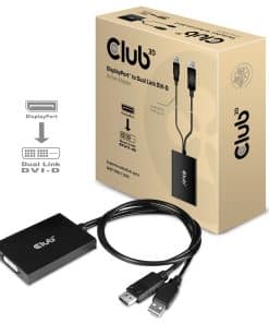 CLUB3D DisplayPort to Dual Link DVI-D HDCP AAN versie Actieve Adapter M/V - Afbeelding 2