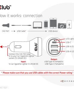 CLUB3D Notebook / Laptop Car Charger 36 Watt - Afbeelding 5