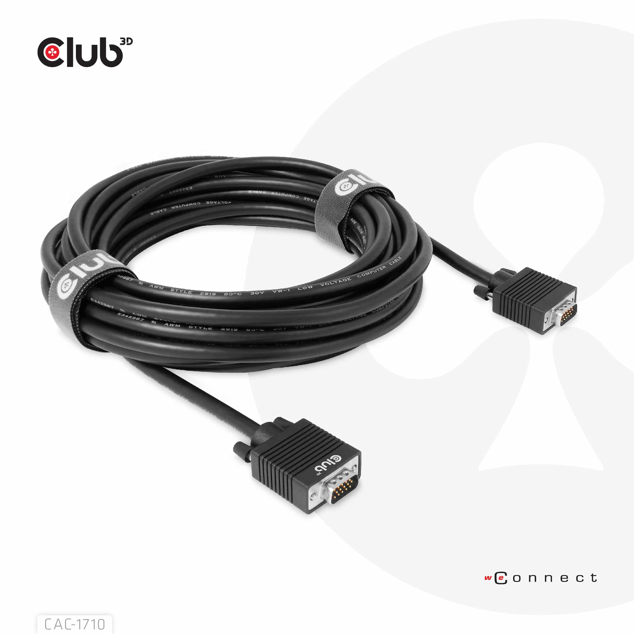 CLUB3D VGA Cable Bidirectional M/M 10m/32.8ft 28AWG - Afbeelding 7