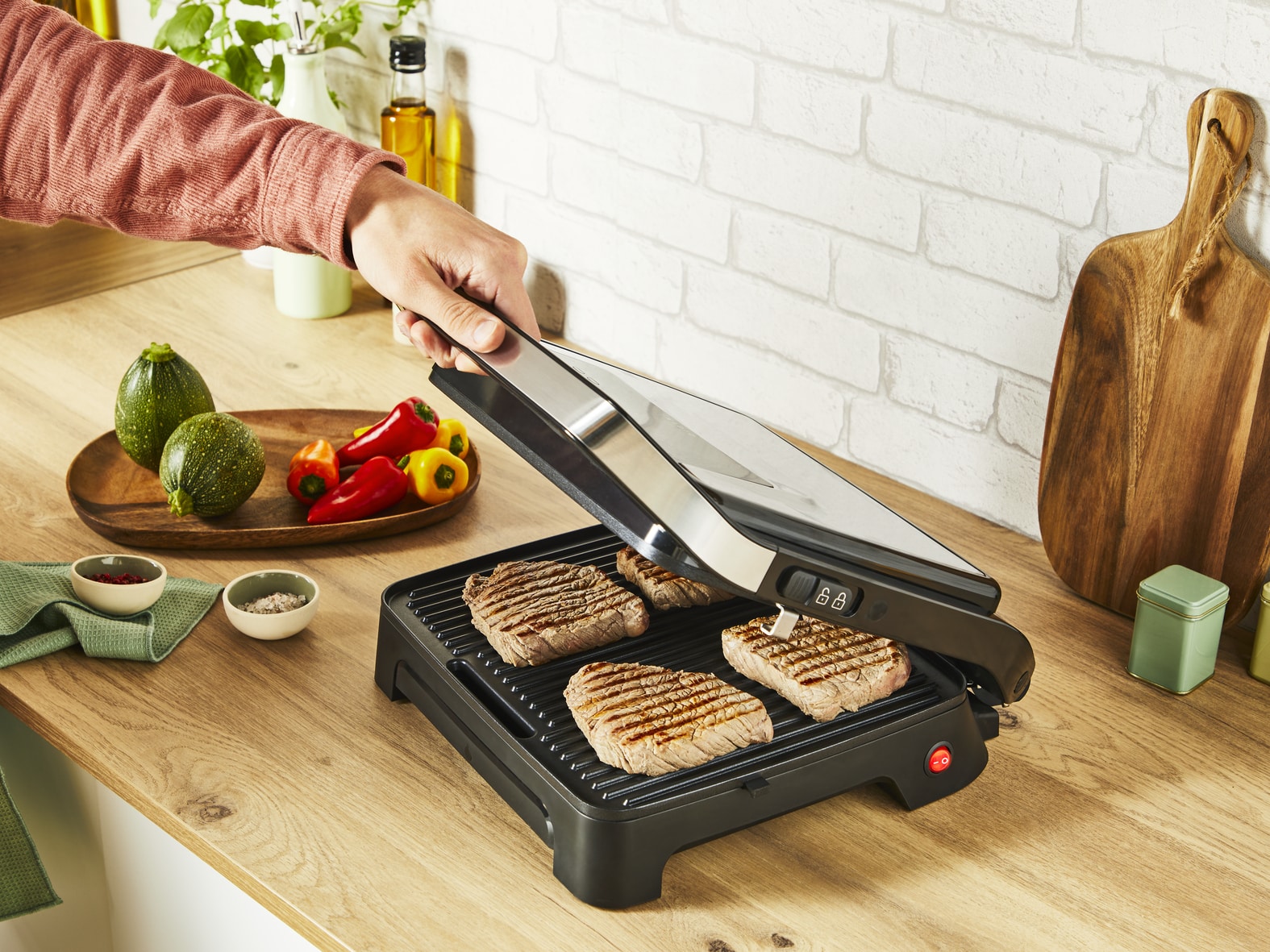 Tefal Inicio Classic Inox GC271D paninimaker & grill - Afbeelding 4
