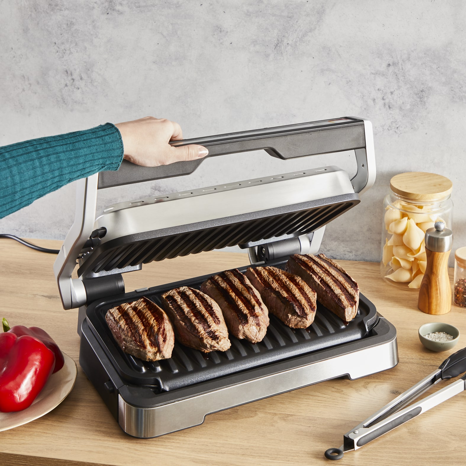 Tefal OptiGrill 2in1 XL OptiGrill 4in1 XL GC784D Slimme contactgrill met bbq-functie - 12 automatische programma's - Afbeelding 6