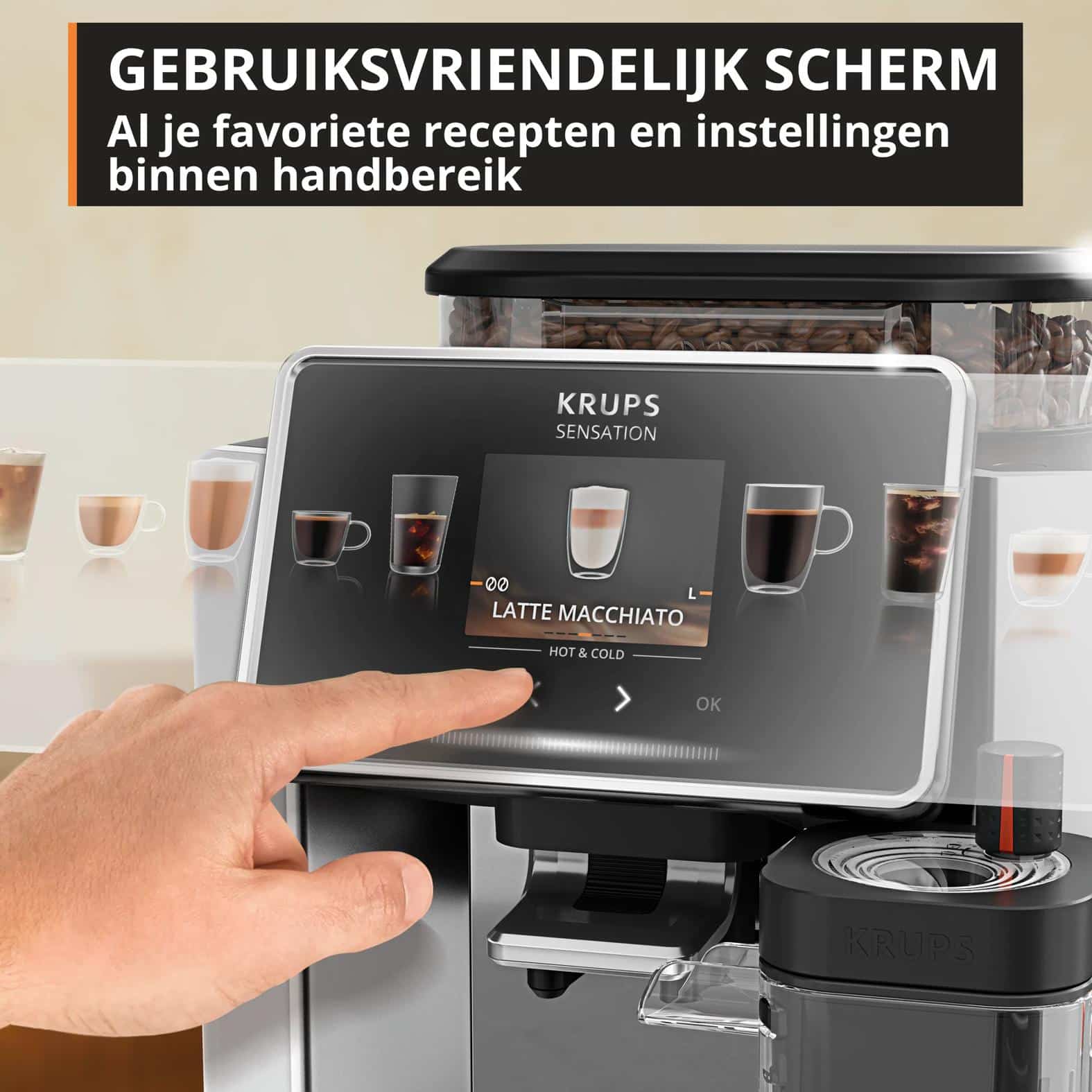 Krups Sensation Elite Hot & Cold EA918G volautomatische koffiemachine - Afbeelding 3
