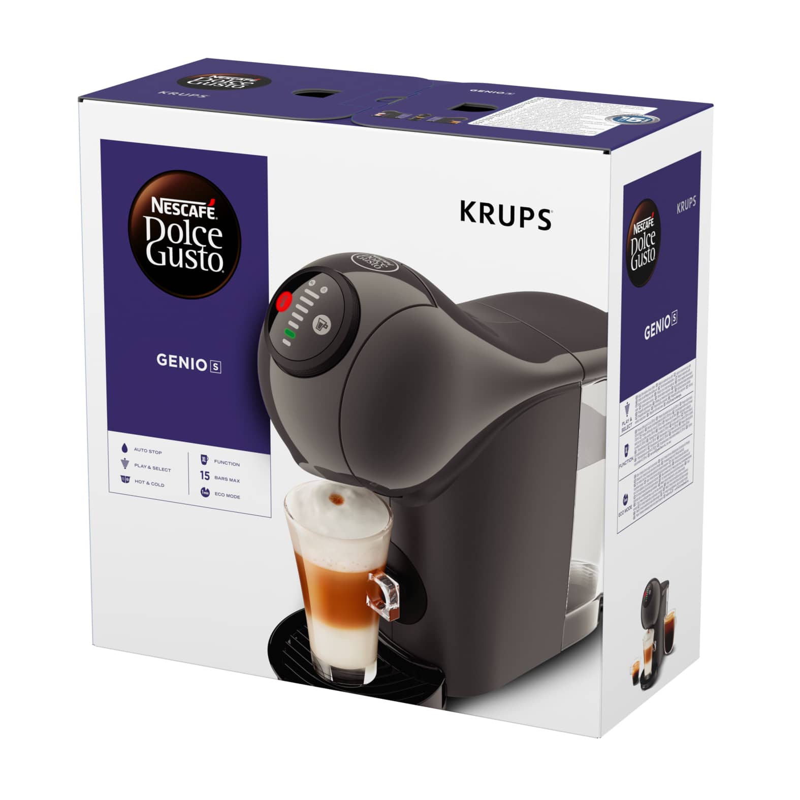 Krups Genio S KP243B automatische koffiemachine voor capsules antraciet - Afbeelding 7
