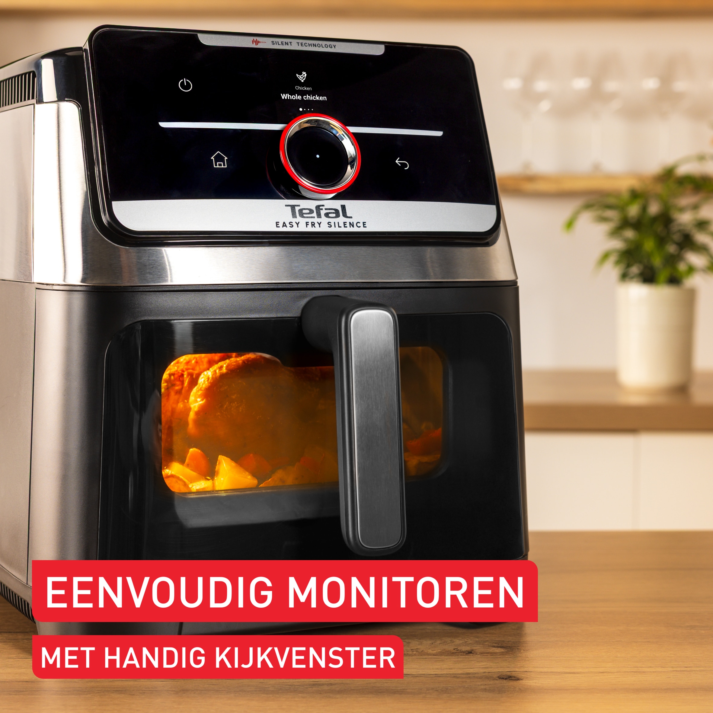 Tefal Easy Fry Smart & Silence XXL EY876D Stille air fryer met kijkvenster - Smart Assist - 7 L - Afbeelding 6