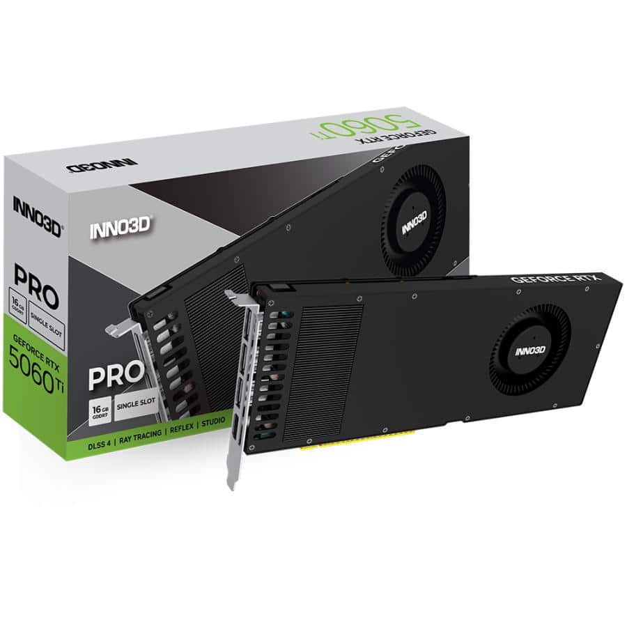 INNO3D N506T1-16D7-19911626 GeForce RTX 5060 Ti PRO, 16GB, GDDR7, 128-bit, 448 GB/s, 650W, PCIe5.0