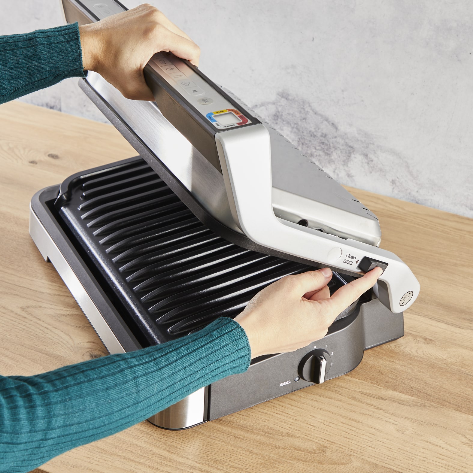 Tefal OptiGrill 2in1 XL OptiGrill 4in1 XL GC784D Slimme contactgrill met bbq-functie - 12 automatische programma's - Afbeelding 7