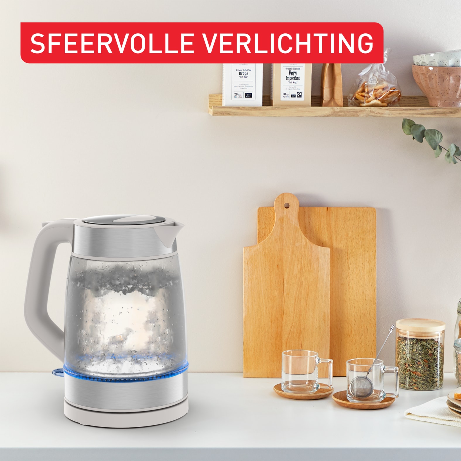 Tefal Glass Kettle KI605B glazen waterkoker - Afbeelding 8