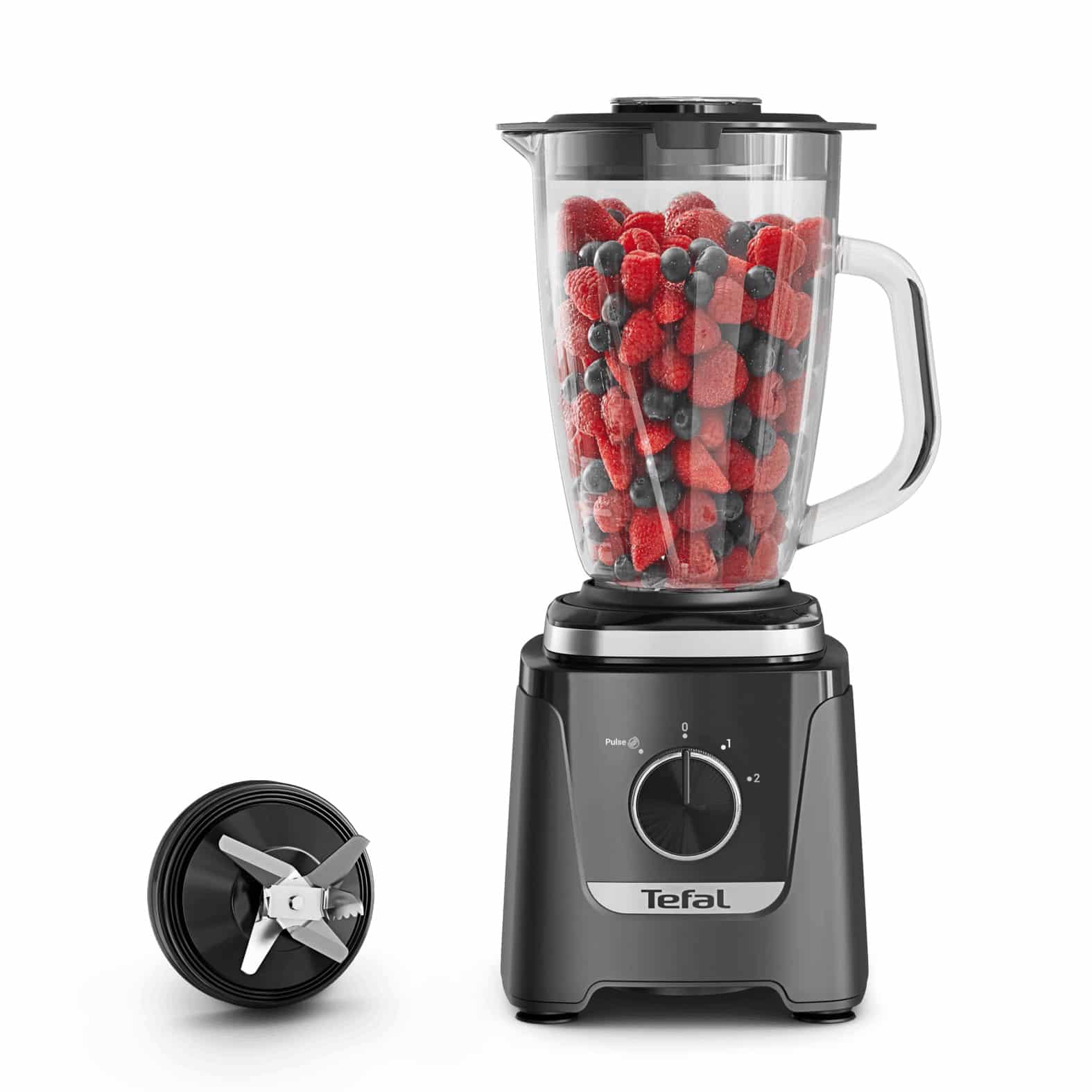 Tefal Blendforce 3 BL5958 Blender met glazen kan - 2 snelheden en pulsfunctie - 1,25 L