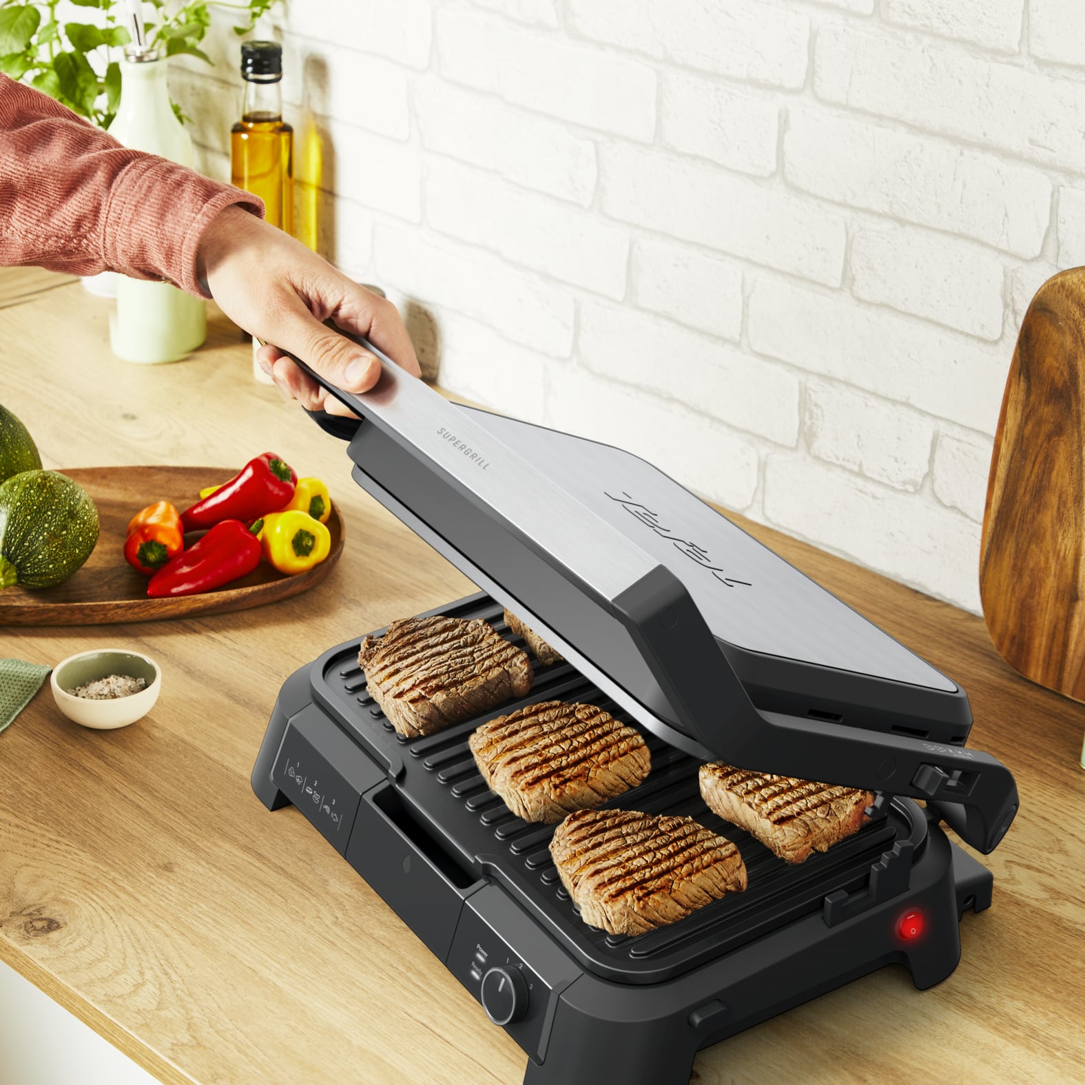 Tefal SuperGrill 3-in-1 XL SuperGrill 3-in-1 GC520D XL contactgrill, barbecue en ovenstand - Afbeelding 5