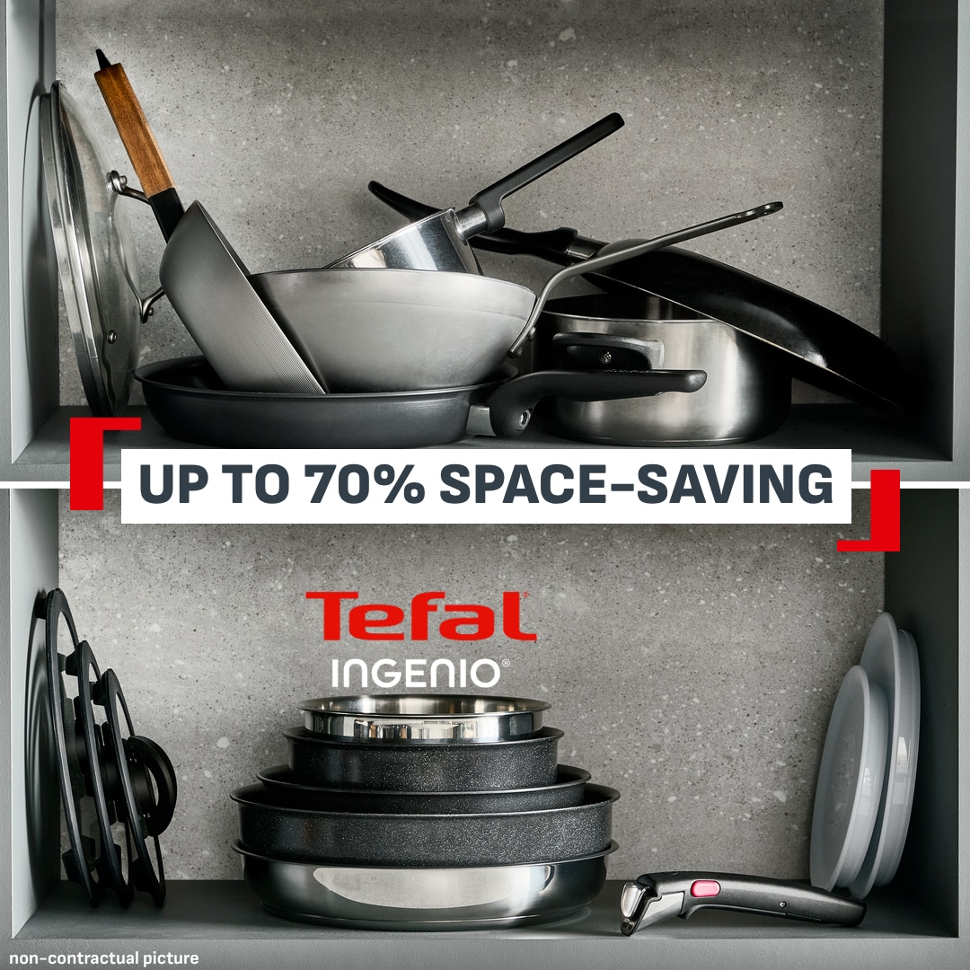 Tefal Ingenio Excellence Ceram keramische 11-delige pannenset - stapelbaar - Fusion Core - inductie - Afbeelding 3