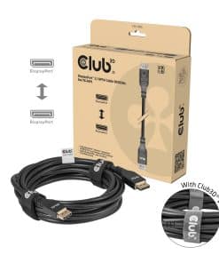 CLUB3D DisplayPort 2.1 DP54-kabel 8K 165 Hz 5 m / 16,40 ft