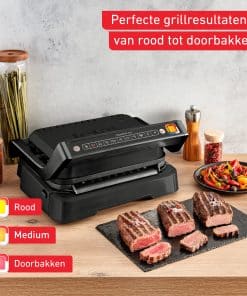 Tefal OptiGrill 4in1 OptiGrill 4-in-1 GC7748 intelligent grill voor complete maaltijden zwart - Afbeelding 4
