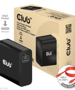 CLUB3D Travel Charger 140 Watt GaN technology, Single port USB Type-C, Power Delivery(PD) 3.1 Support