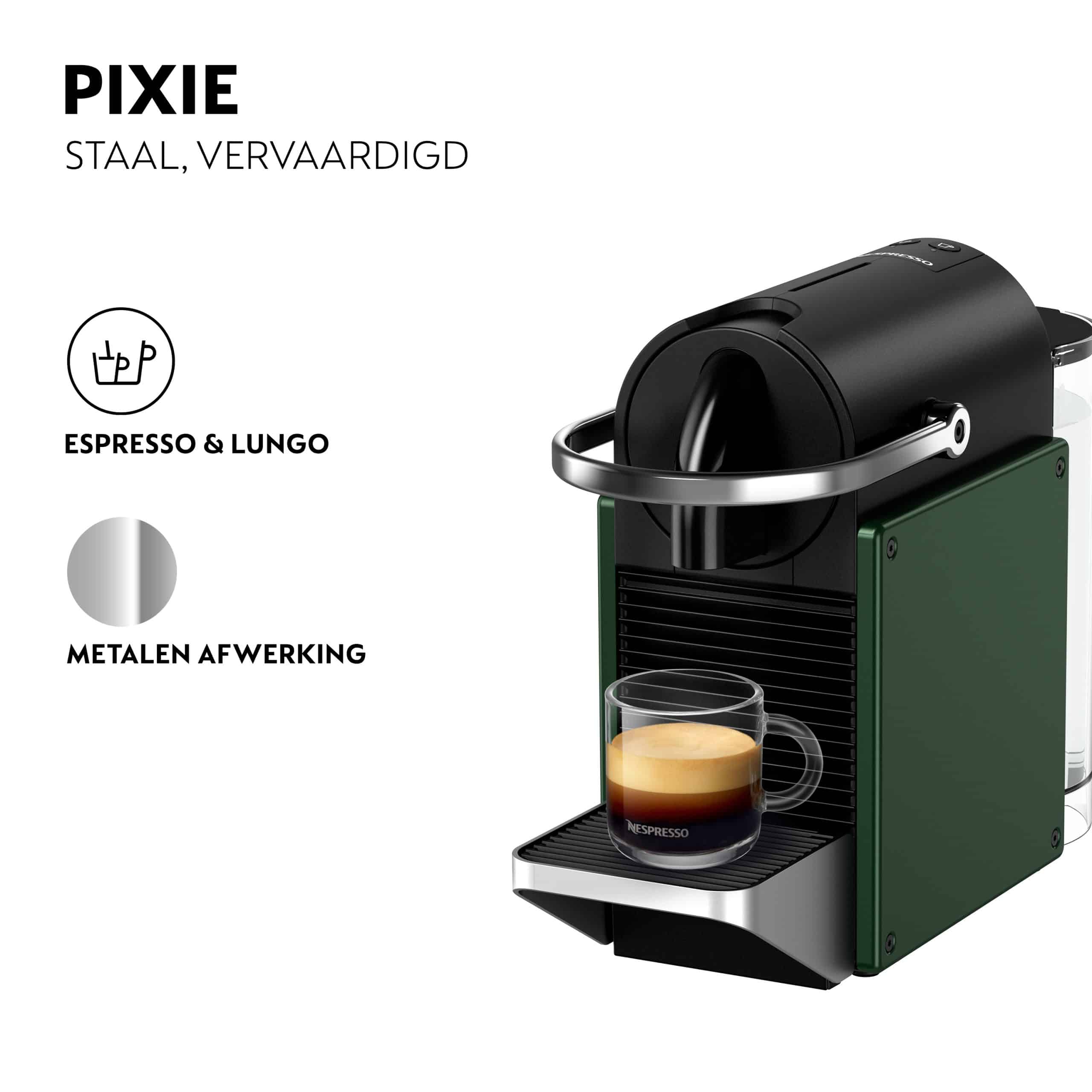 Krups Pixie XN3063 koffiemachine, donkergroen - Afbeelding 3